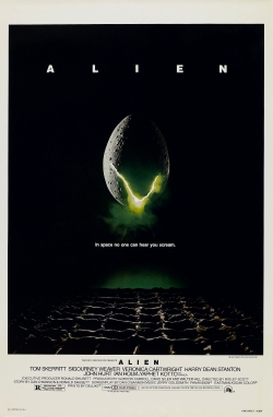 Alien movie poster with alien egg